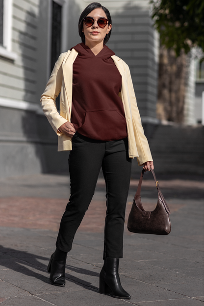 Maroon Unisex Sweatshirt Hoodie - BURBENT®