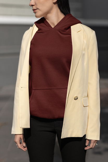 Maroon Unisex Sweatshirt Hoodie - BURBENT®