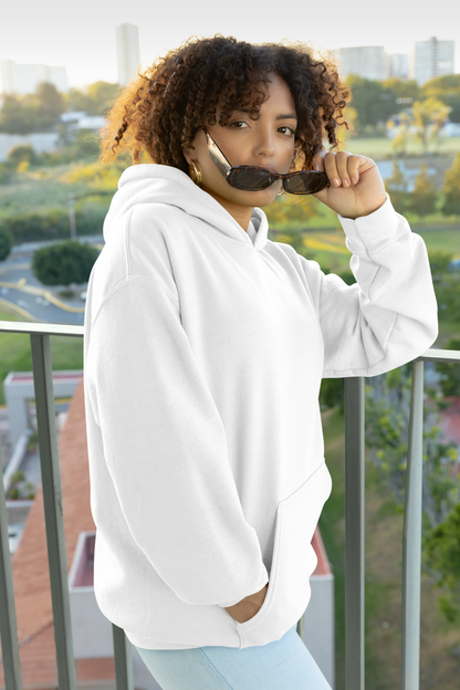 White Unisex Sweatshirt Hoodie - BURBENT®