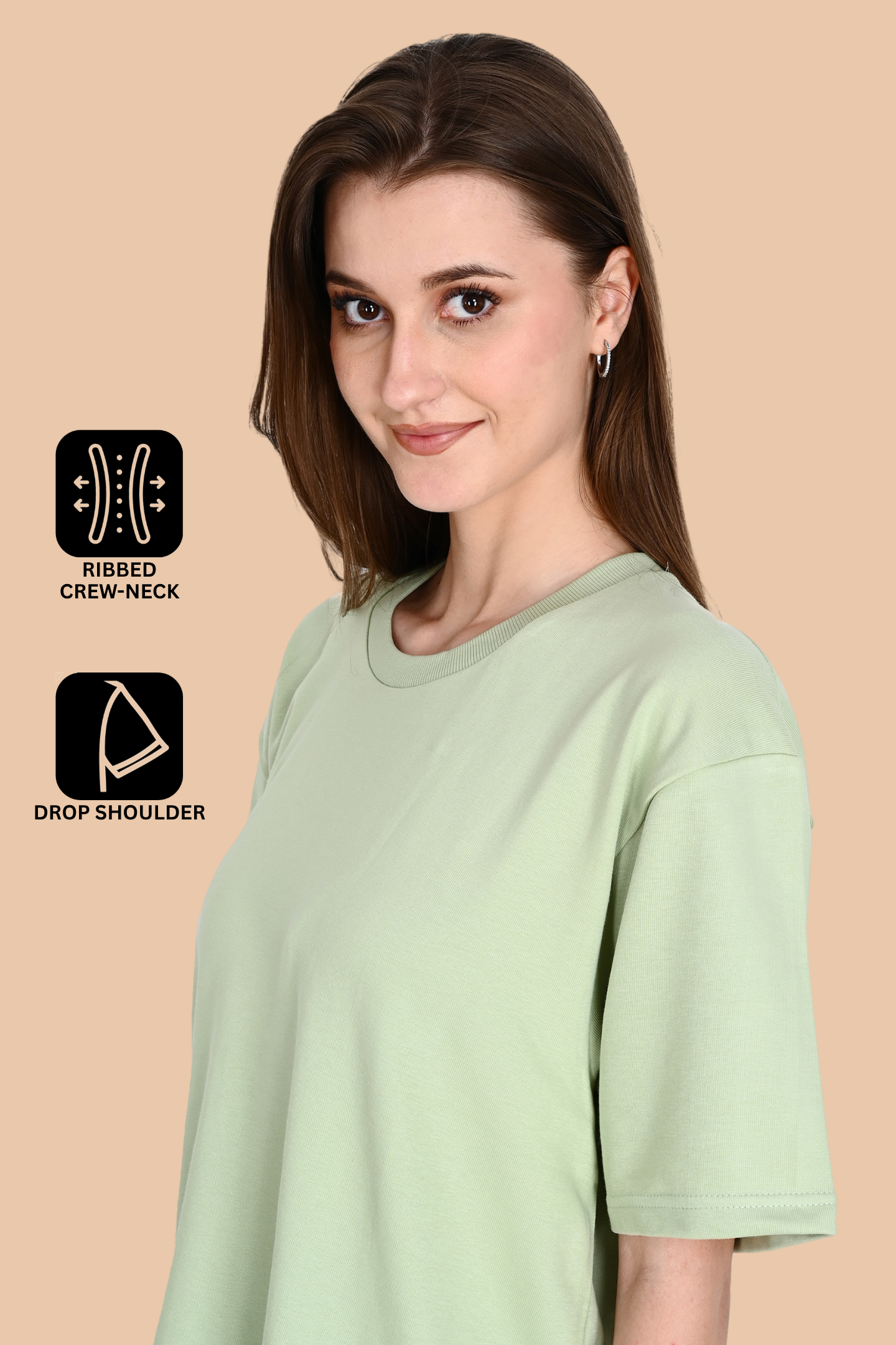 Jade Green Unisex Oversized French Terry T-Shirt