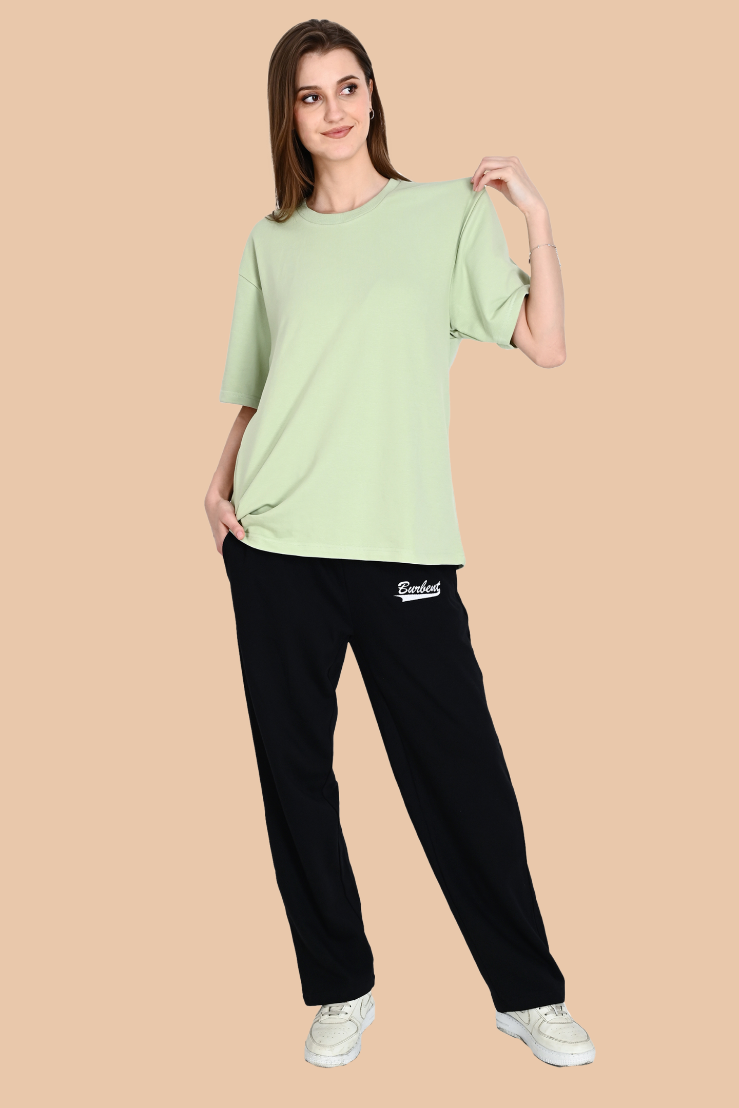 Jade Green Unisex Oversized French Terry T-Shirt