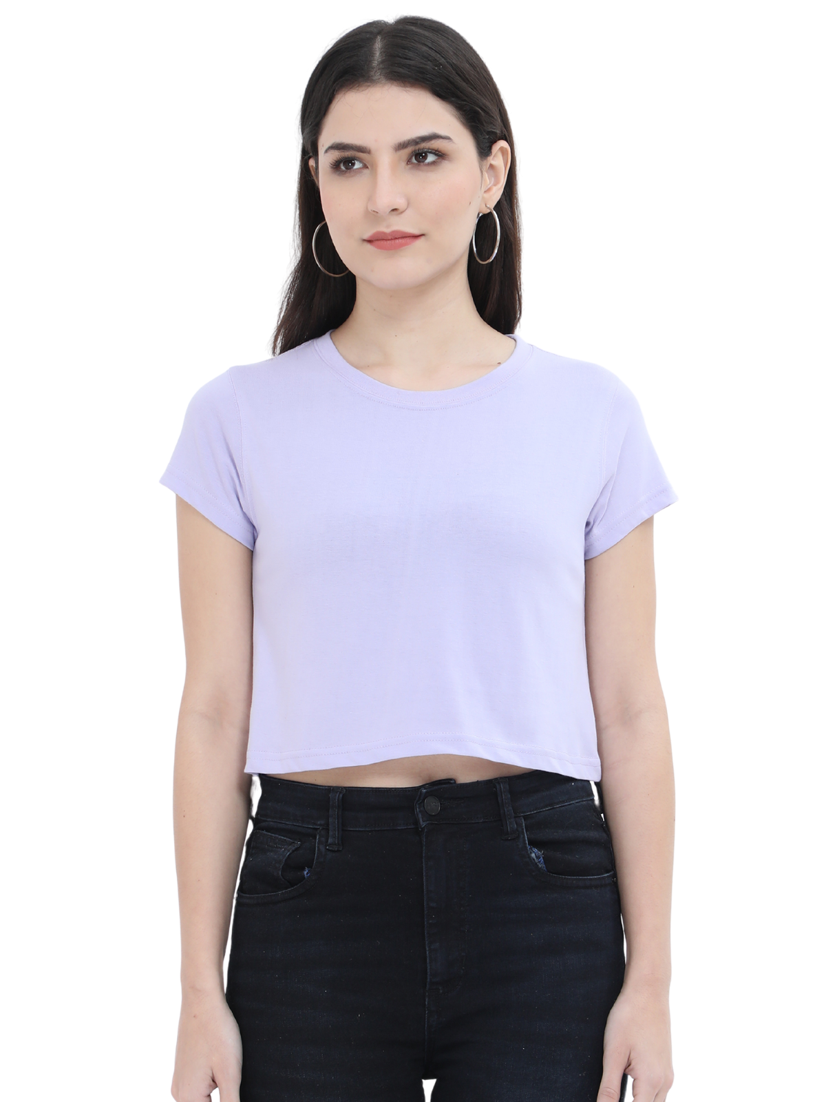 Lavender Crop Tshirt for Women - BURBENT®