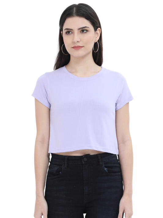 Lavender Crop Tshirt for Women - BURBENT®