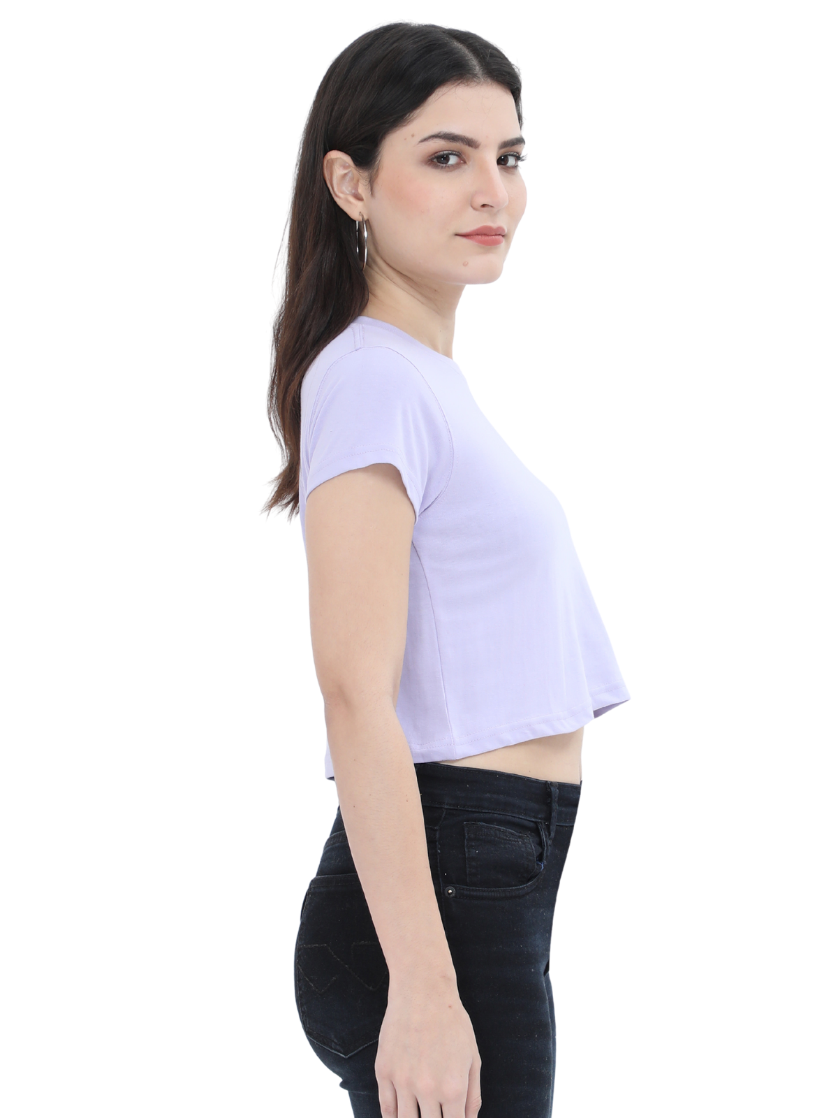 Lavender Crop Tshirt for Women - BURBENT®