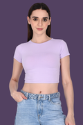 Lavender Fitted Crop Tee