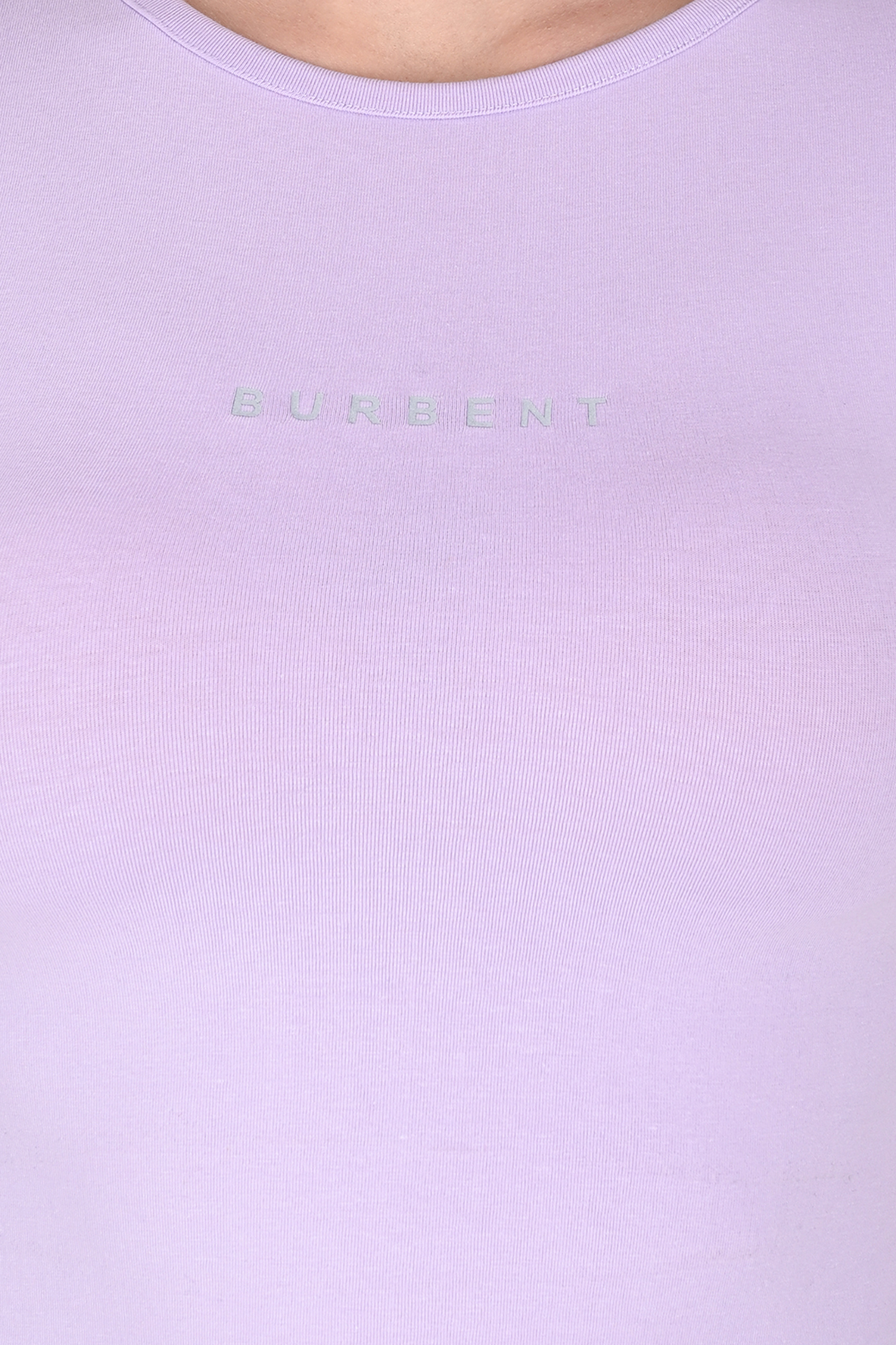 Lavender Fitted Crop Tee for Women