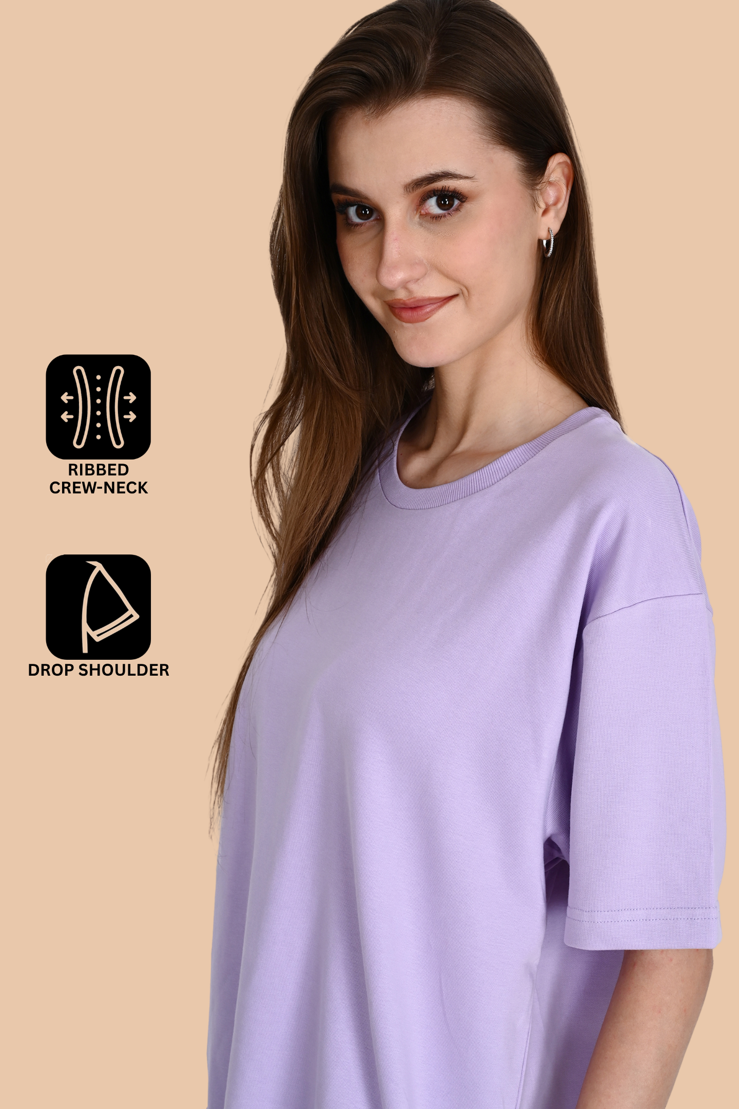 Lavender Unisex Oversized French Terry T-Shirt