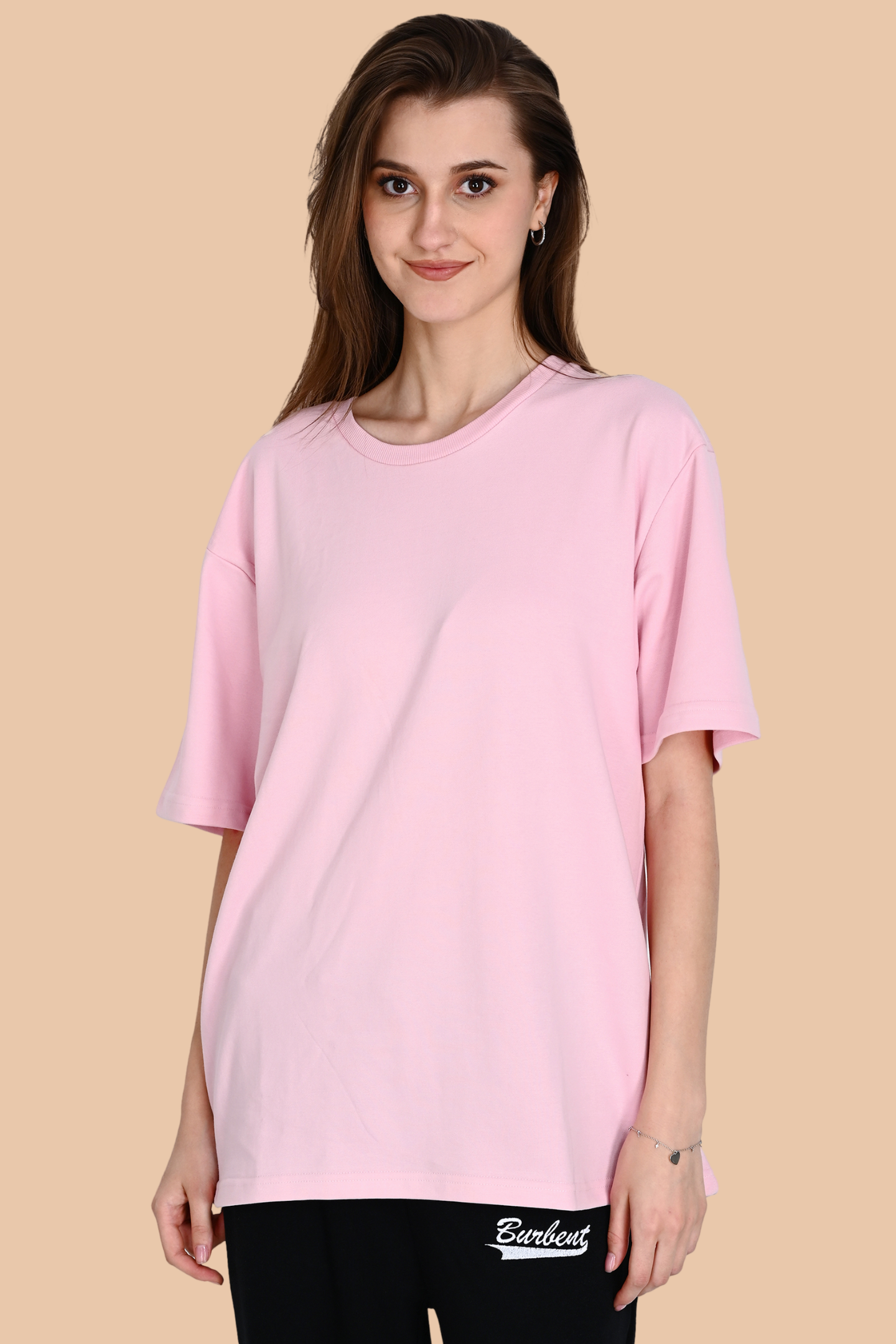 Light Pink Unisex Oversized French Terry T-Shirt