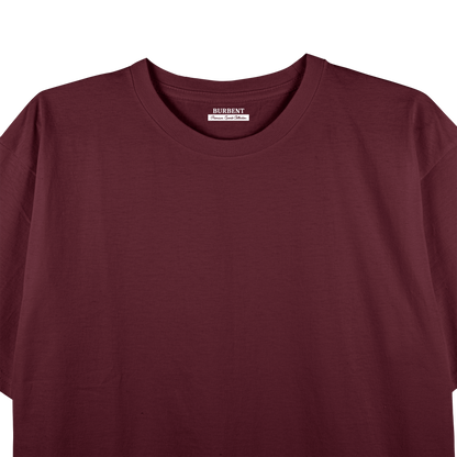 Maroon Unisex Regular Fit Tshirt - BURBENT®