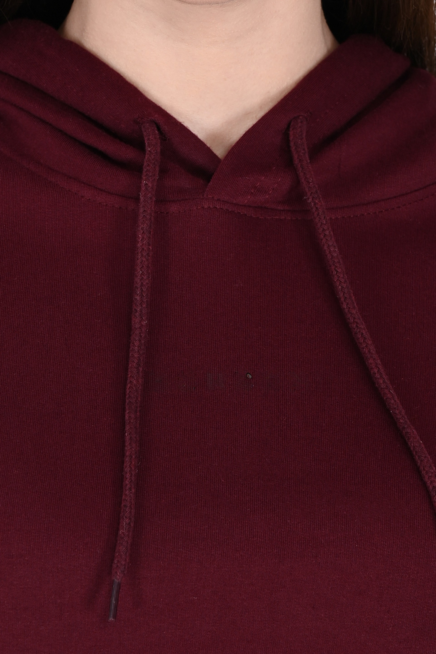 Maroon Crop Hoodie