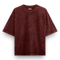 Vintage Maroon Acid Washed Oversized T-Shirt