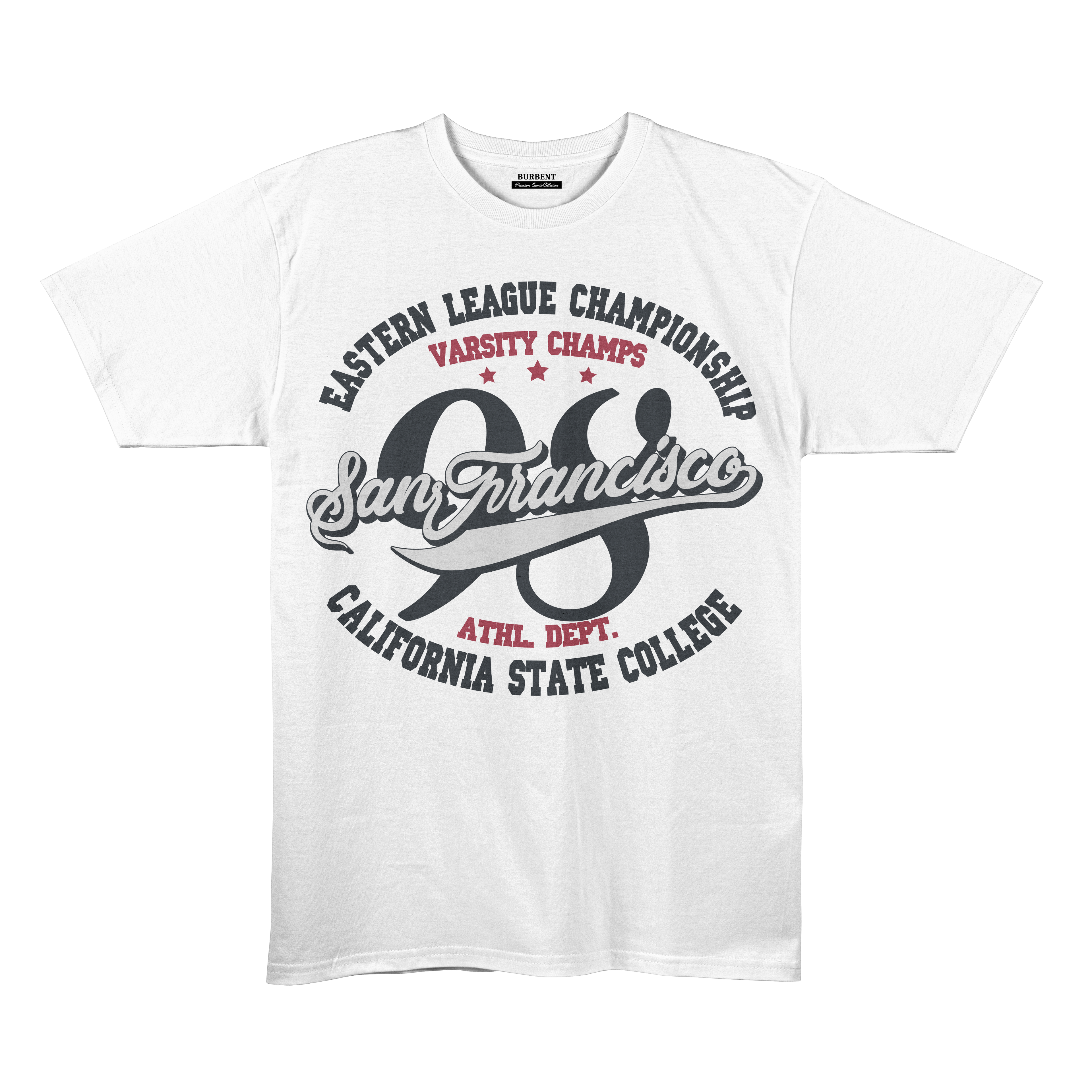 San Francisco Varsity Championship Graphic Premium Stretch T-Shirt – White