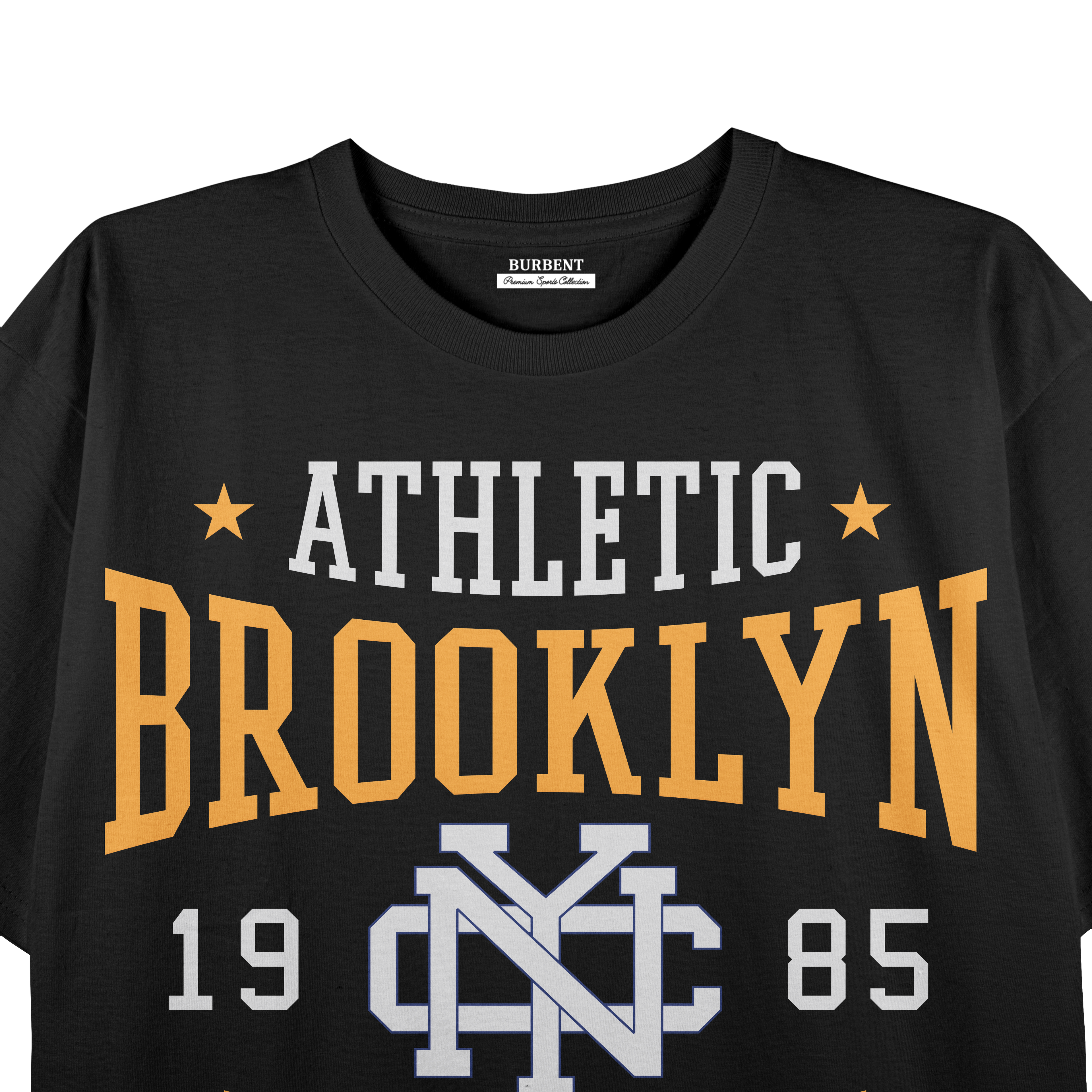 Brooklyn Athletic Champions Graphic Premium Stretch T-Shirt – Black