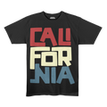 California Bold Block Graphic Premium Stretch T-Shirt – Black