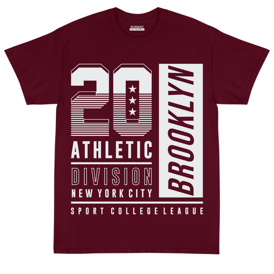 Maroon Brooklyn Athletic Division 20 Unisex T-Shirt