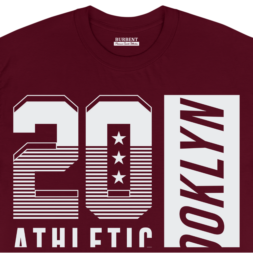 Maroon Brooklyn Athletic Division 20 Unisex T-Shirt