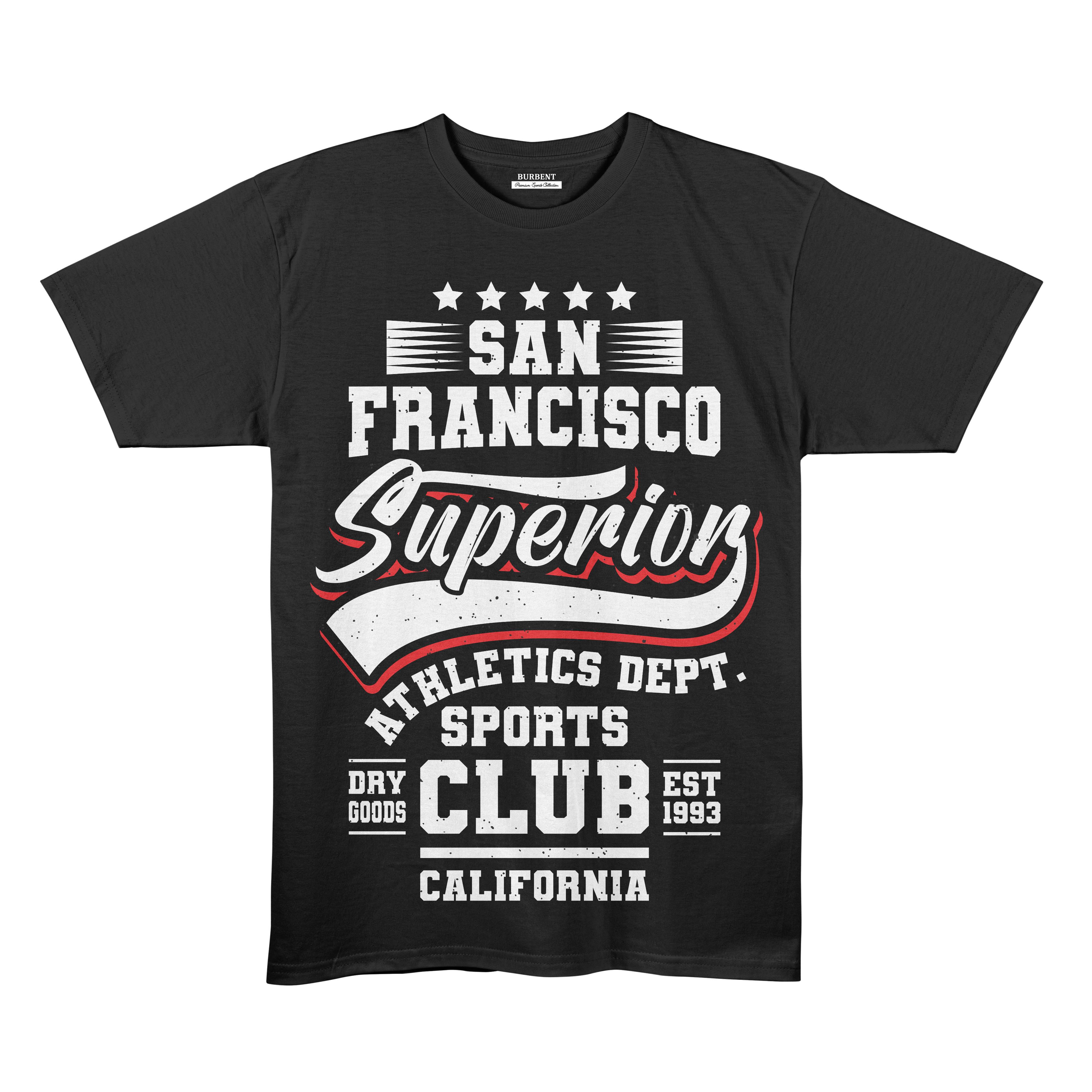 San Francisco Superior Club Graphic Premium Stretch T-Shirt – Black