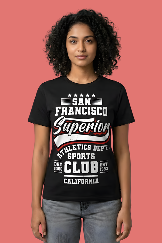 San Francisco Superior Club Graphic Premium Stretch T-Shirt – Black