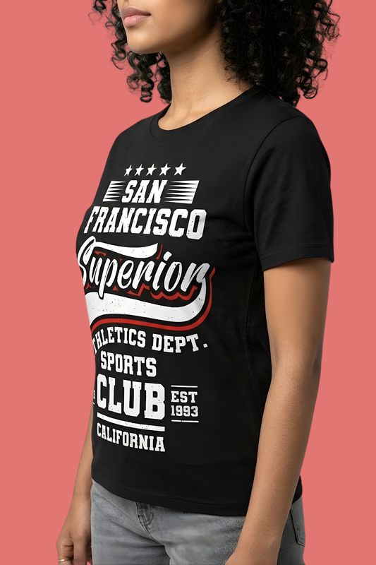 San Francisco Superior Club Graphic Premium Stretch T-Shirt – Black