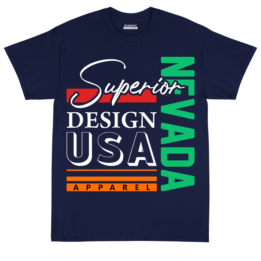 Navy Blue Superior USA Nevada Design Unisex T-Shirt