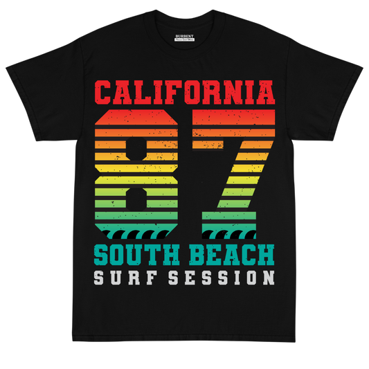 Black California 87 South Beach Surf Session Unisex T-Shirt