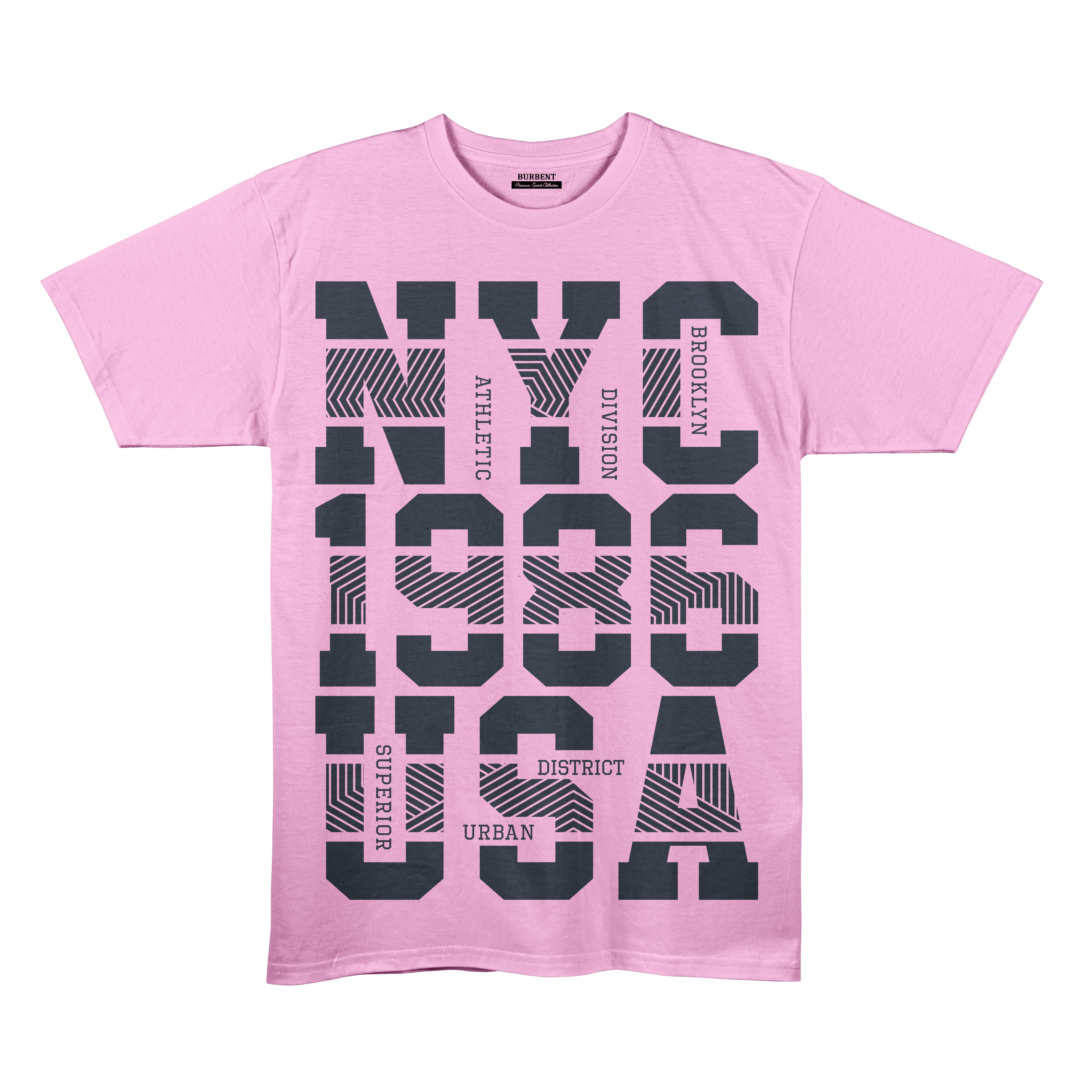 NYC 1986 Urban Varsity Graphic Tee – Light Pink