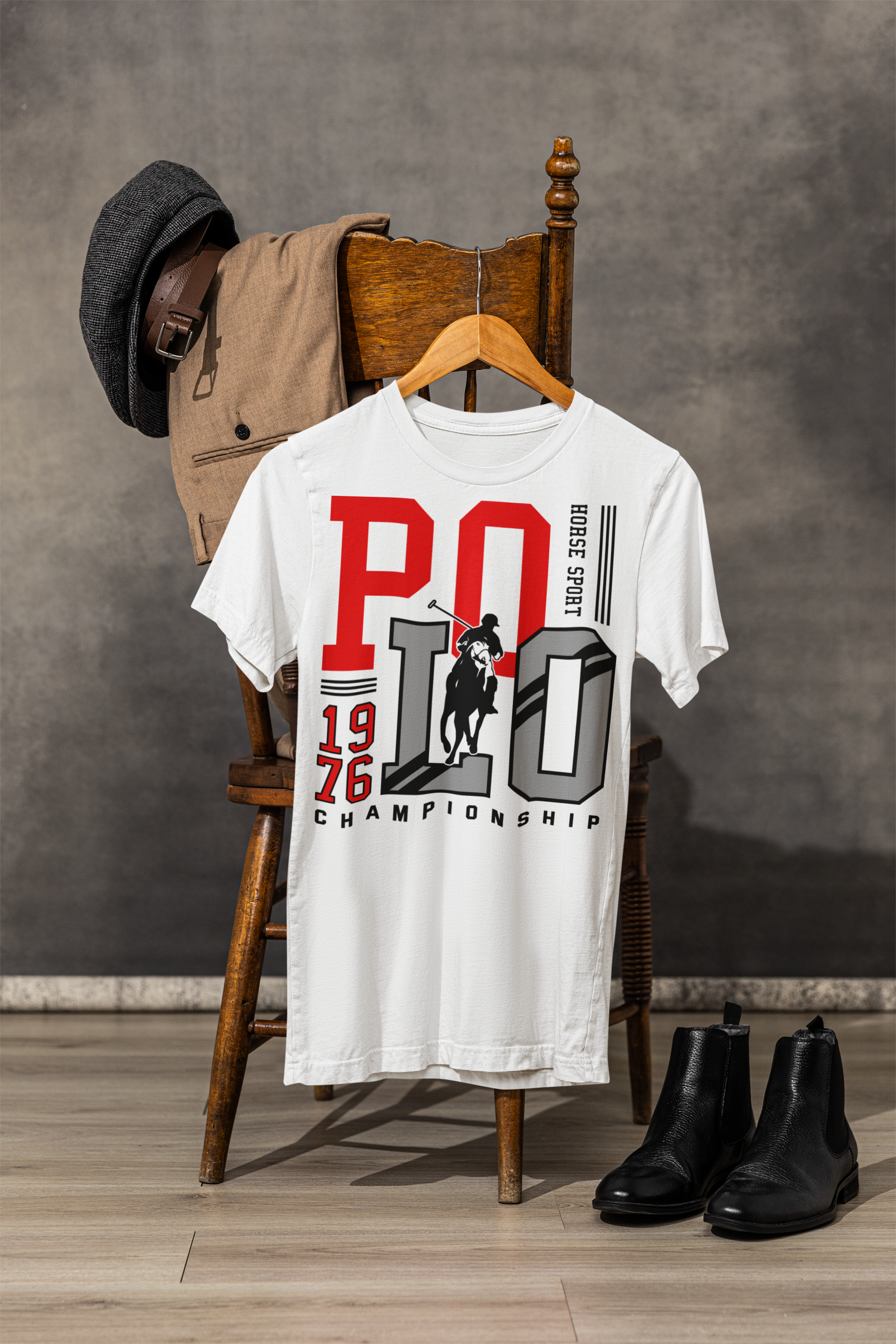 Polo Horse Sport Championship Tee - White - BURBENT®