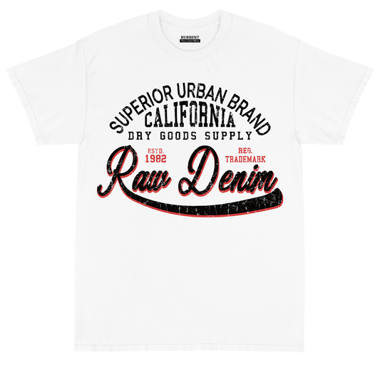 White Raw Denim California Superior Urban Unisex T-Shirt