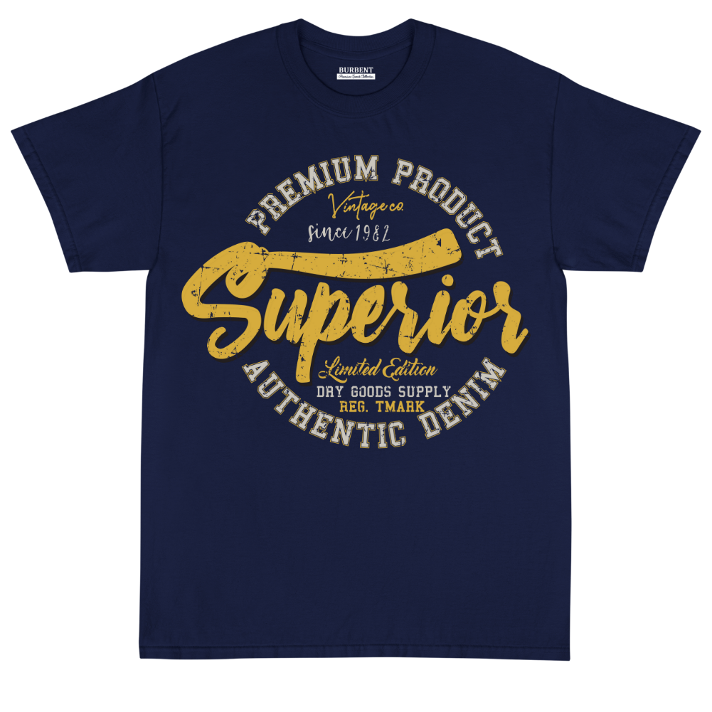 Navy Blue Superior Vintage Authentic Denim Unisex T-Shirt