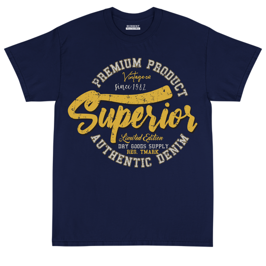 Navy Blue Superior Vintage Authentic Denim Unisex T-Shirt