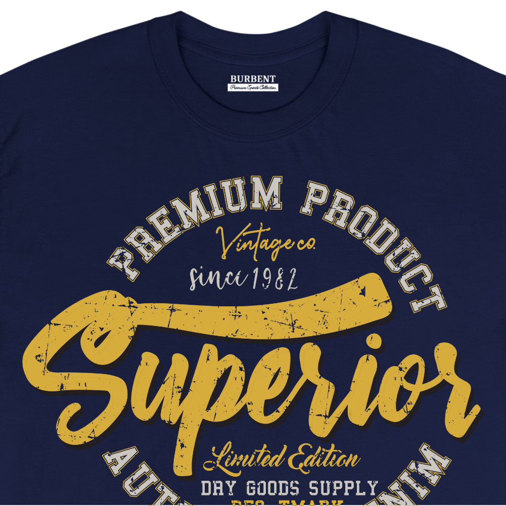 Navy Blue Superior Vintage Authentic Denim Unisex T-Shirt