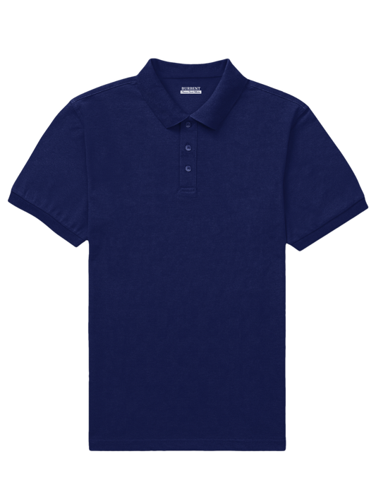 Navy Blue Polo for Men - BURBENT®