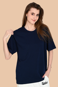 Navy Blue Unisex Oversized French Terry T-Shirt