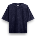 Vintage Navy Blue Acid Washed Oversized T-Shirt