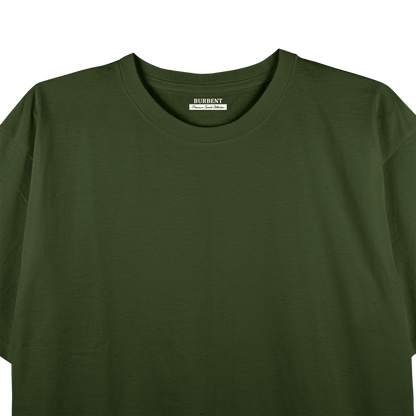Olive Green Unisex Regular Fit Tshirt - BURBENT®