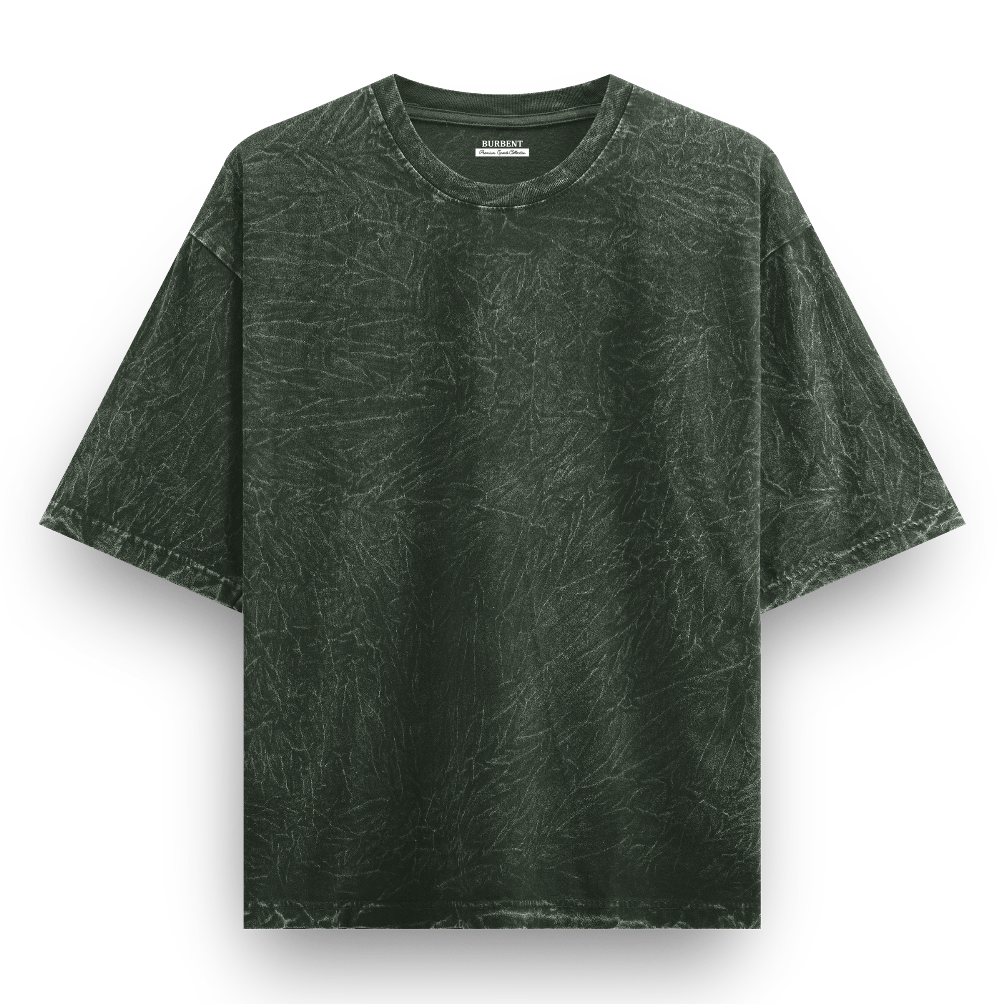Vintage Olive Green Acid Washed Oversized T-Shirt
