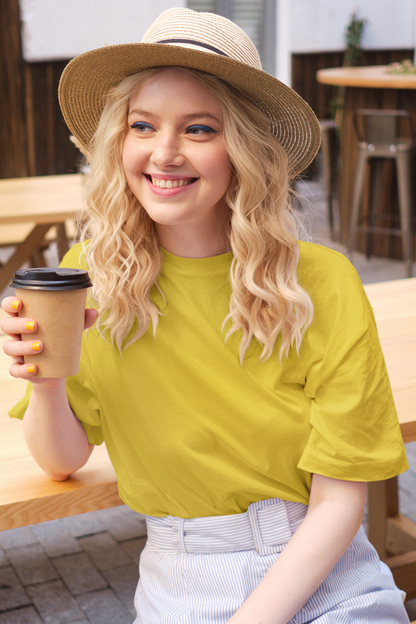 Golden Yellow Oversized Fit Unisex Tshirt - BURBENT®