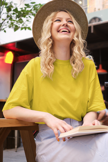 Golden Yellow Oversized Fit Unisex Tshirt - BURBENT®