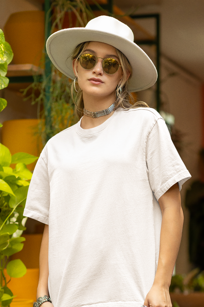 White Oversized Fit Unisex Tshirt - BURBENT®