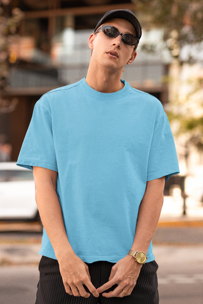 Baby Blue Oversized Fit Unisex Tshirt - BURBENT®
