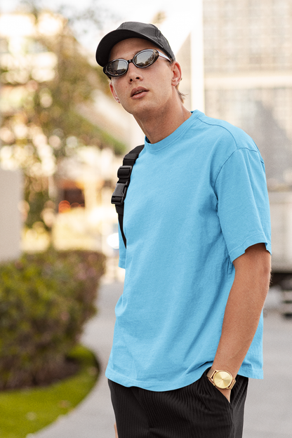 Baby Blue Oversized Fit Unisex Tshirt - BURBENT®