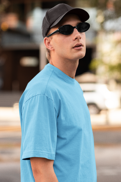 Baby Blue Oversized Fit Unisex Tshirt - BURBENT®
