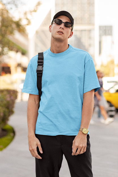 Baby Blue Oversized Fit Unisex Tshirt - BURBENT®