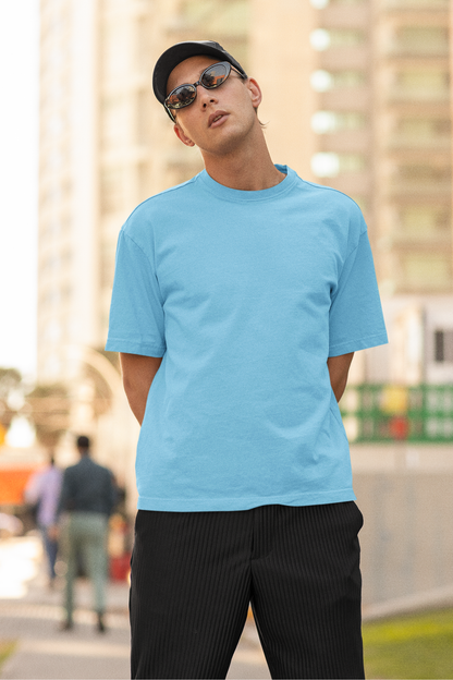 Baby Blue Oversized Fit Unisex Tshirt - BURBENT®