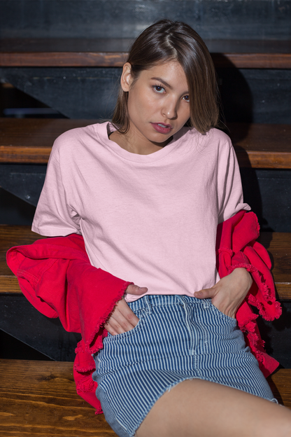Baby Pink Oversized Fit Unisex Tshirt - BURBENT®