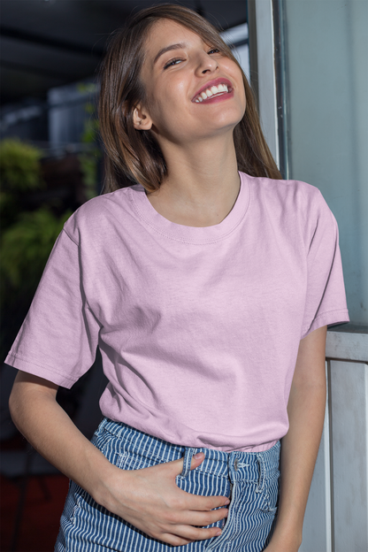 Baby Pink Oversized Fit Unisex Tshirt - BURBENT®
