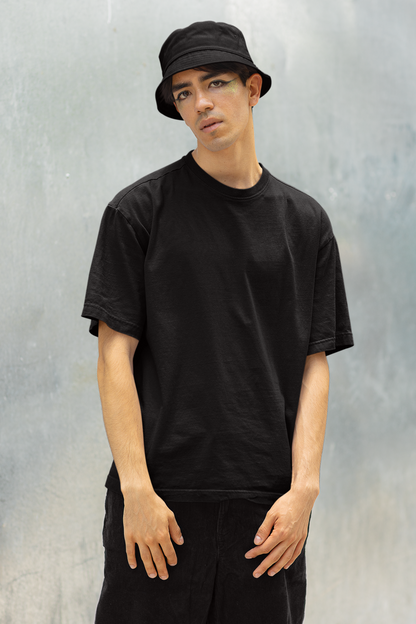 Black Oversized Fit Unisex Tshirt - BURBENT®