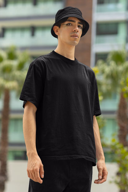 Black Oversized Fit Unisex Tshirt - BURBENT®