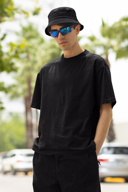 Black Oversized Fit Unisex Tshirt - BURBENT®