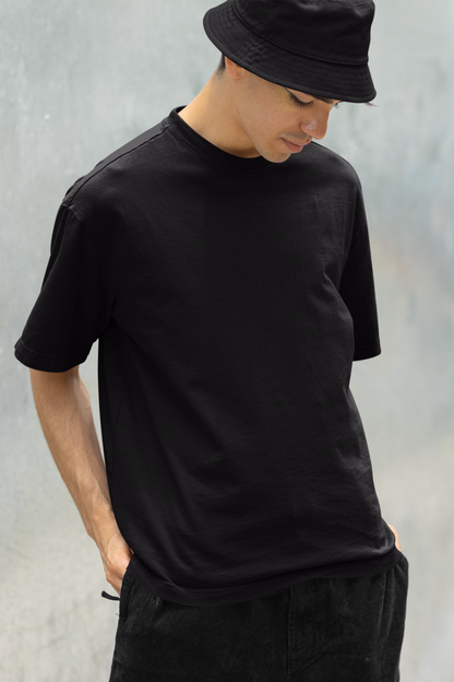 Black Oversized Fit Unisex Tshirt - BURBENT®
